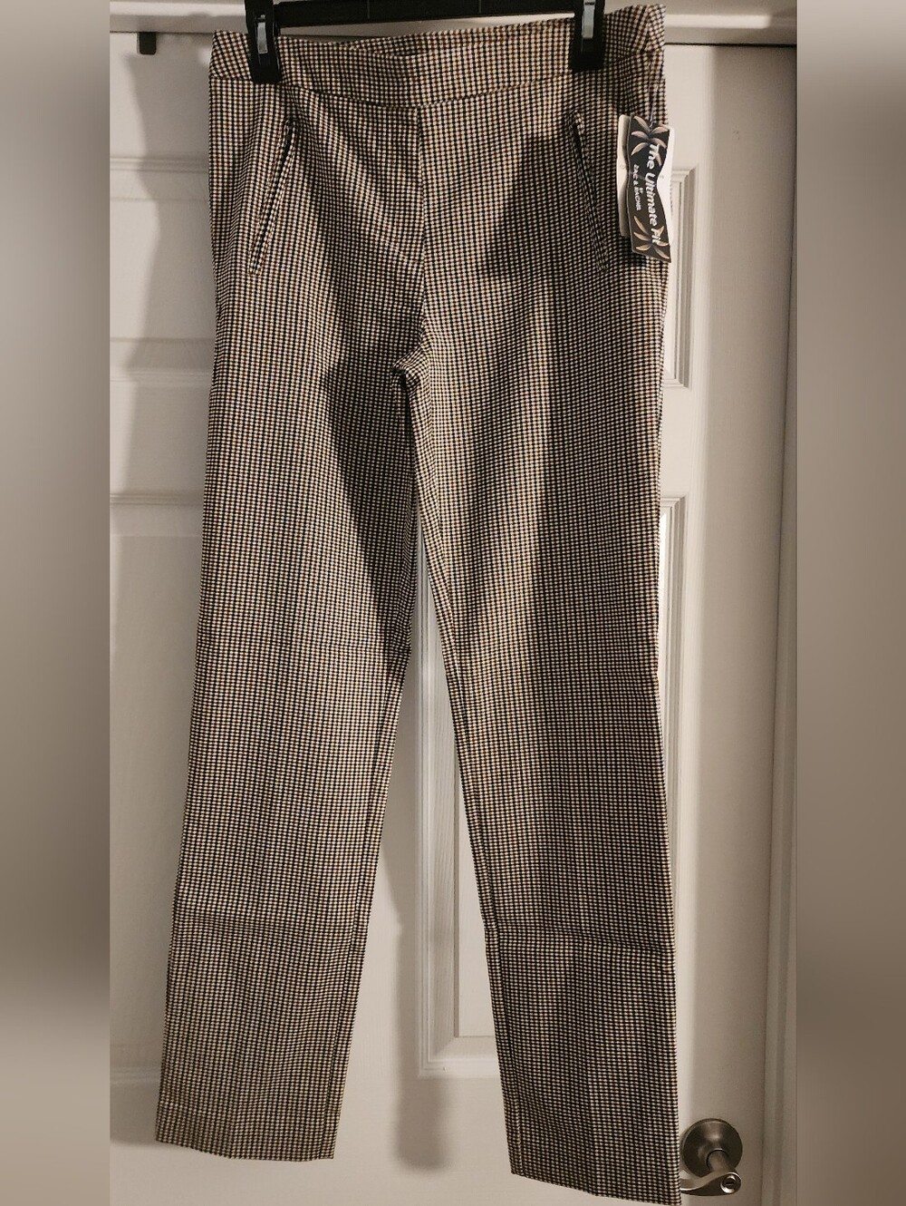 Zac & Rachel Black, Brown and White Houndstooth Dress Pants